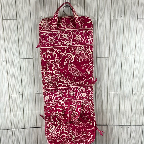 Vera Bradley "Twirly Birds Pink" Hanging Travel Organizer - Picture 2 of 6